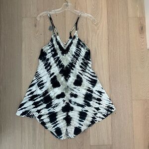 TraVida Tie Dye Romper Swim Coverup
